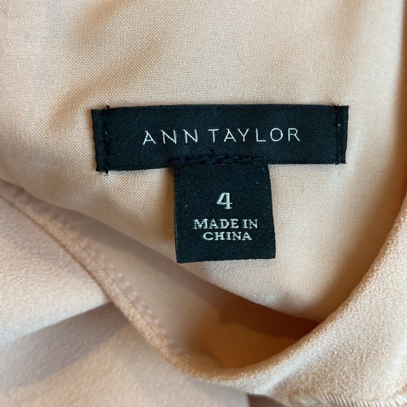 Ann Taylor light blush pink embroidered sleeveless shift dress 4 - Picture 5 of 7